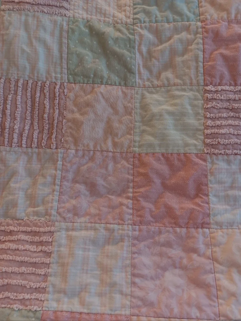 Homemade 44 X 34 Baby Girl Quilt